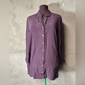 NWT-J JILL A-LINE Rayon GUAZE TUNIC/BLOUSE-ROYAL PURPLE-XLP- $89-NICE Pockets